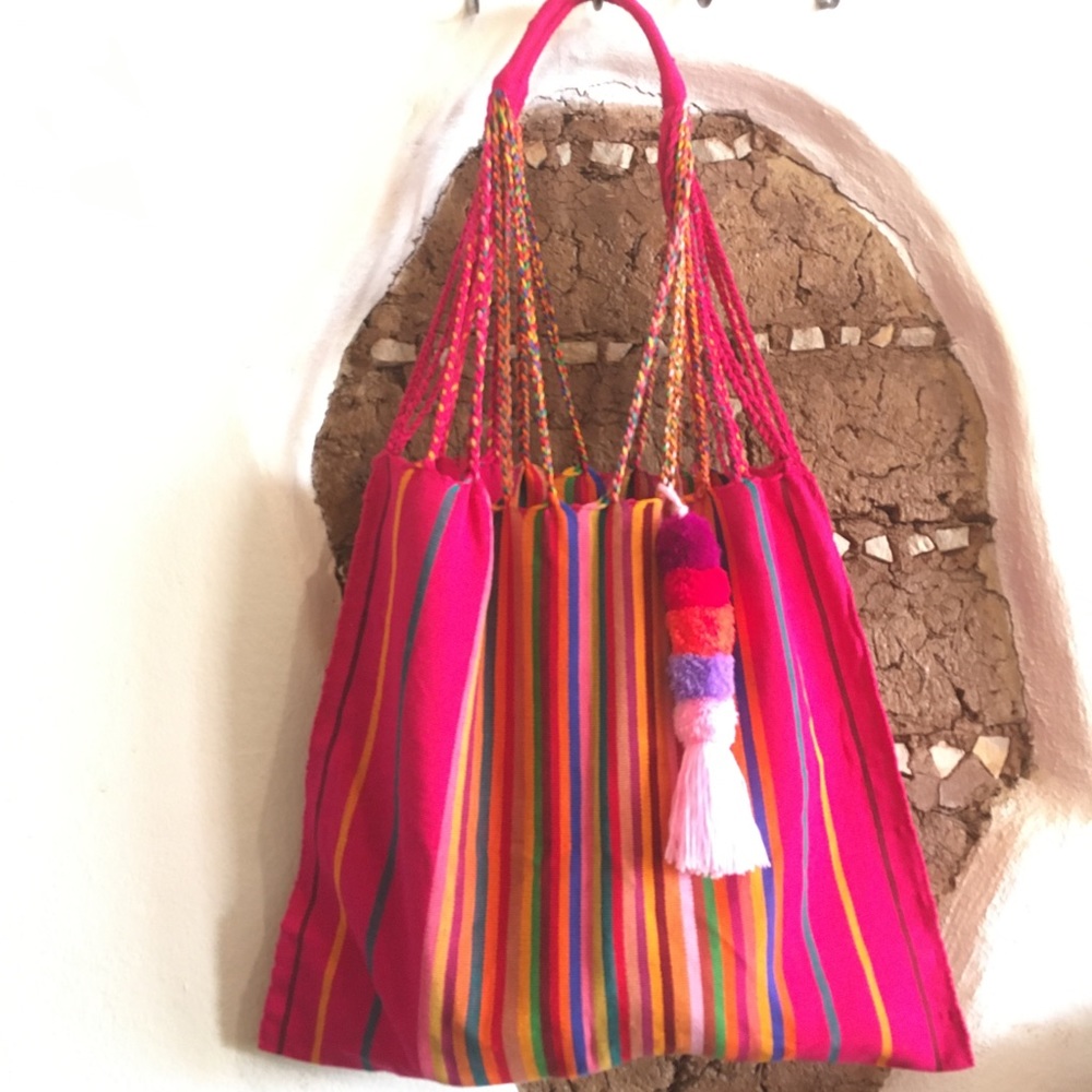 NWOT Mexican Hand Woven Textile Bag